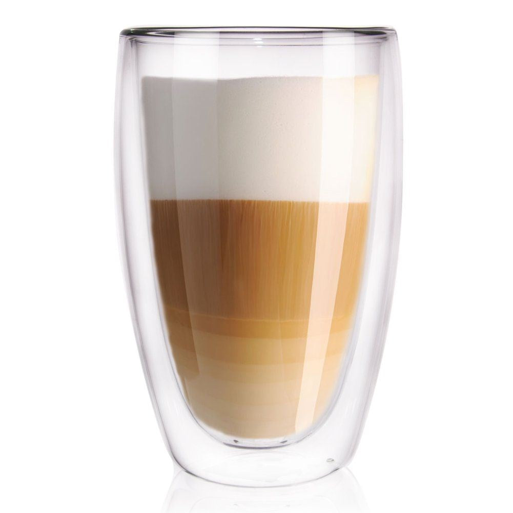 Double-walled thermal glass for latte coffee DOUBLE 450 ml