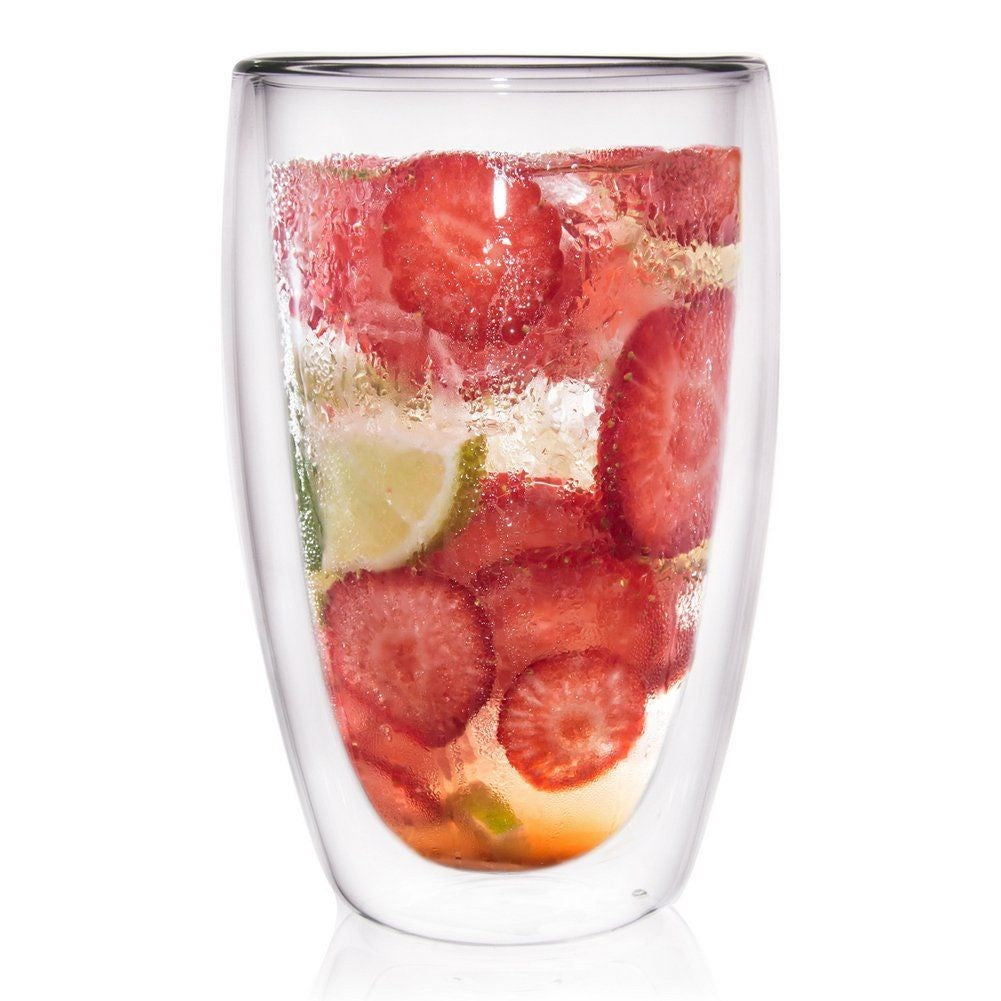 Double-walled thermal glass for latte coffee DOUBLE 450 ml