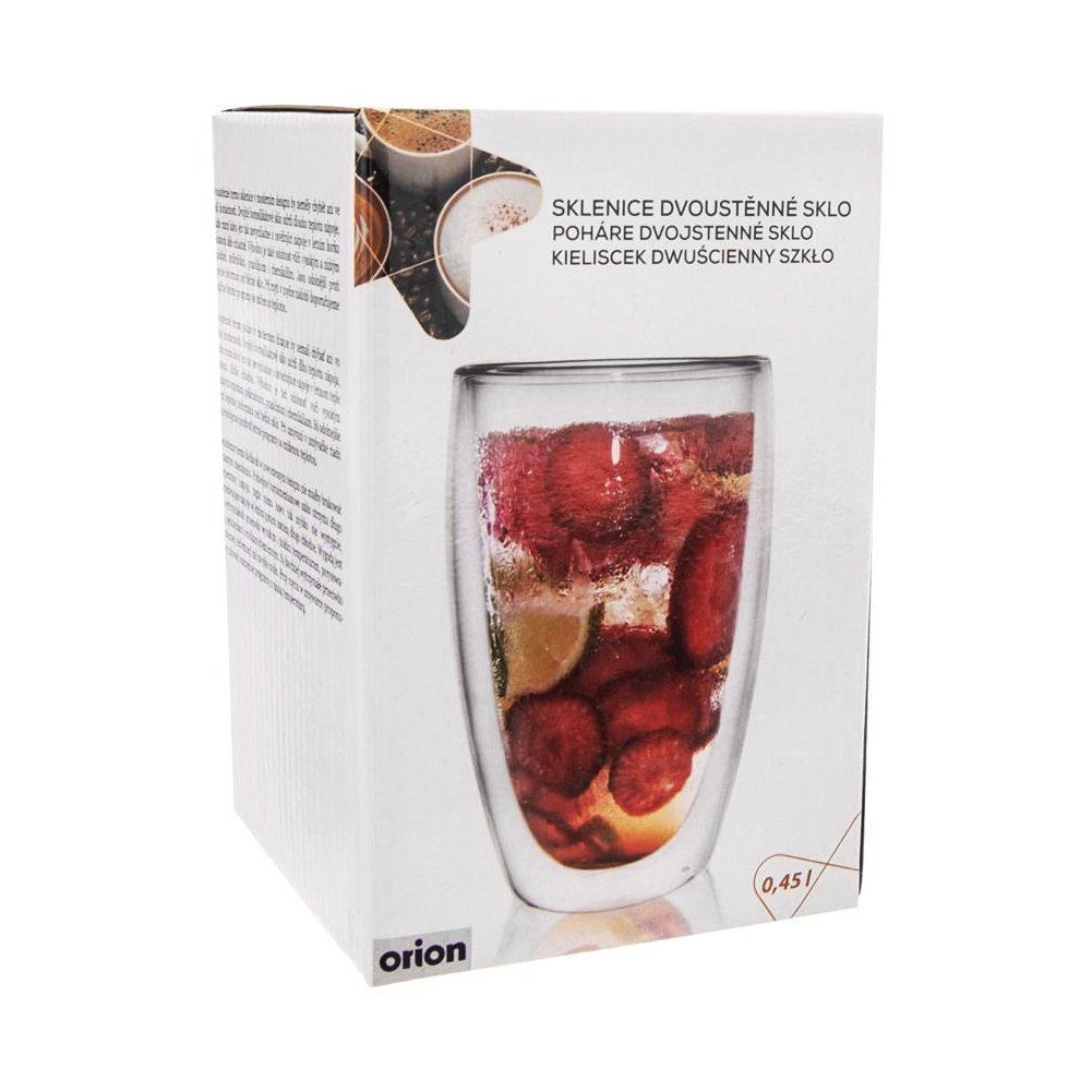 Double-walled thermal glass for latte coffee DOUBLE 450 ml