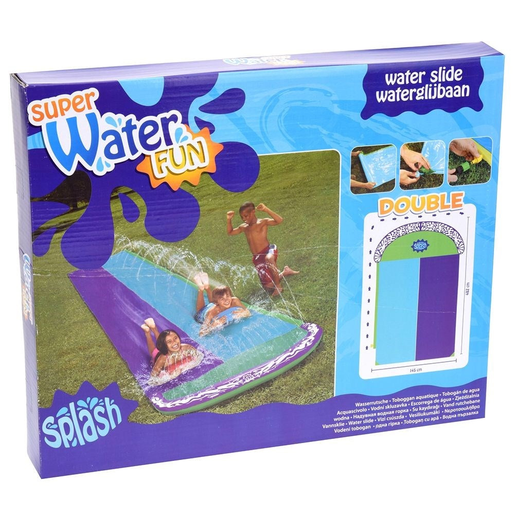 Double water slide for the Garden