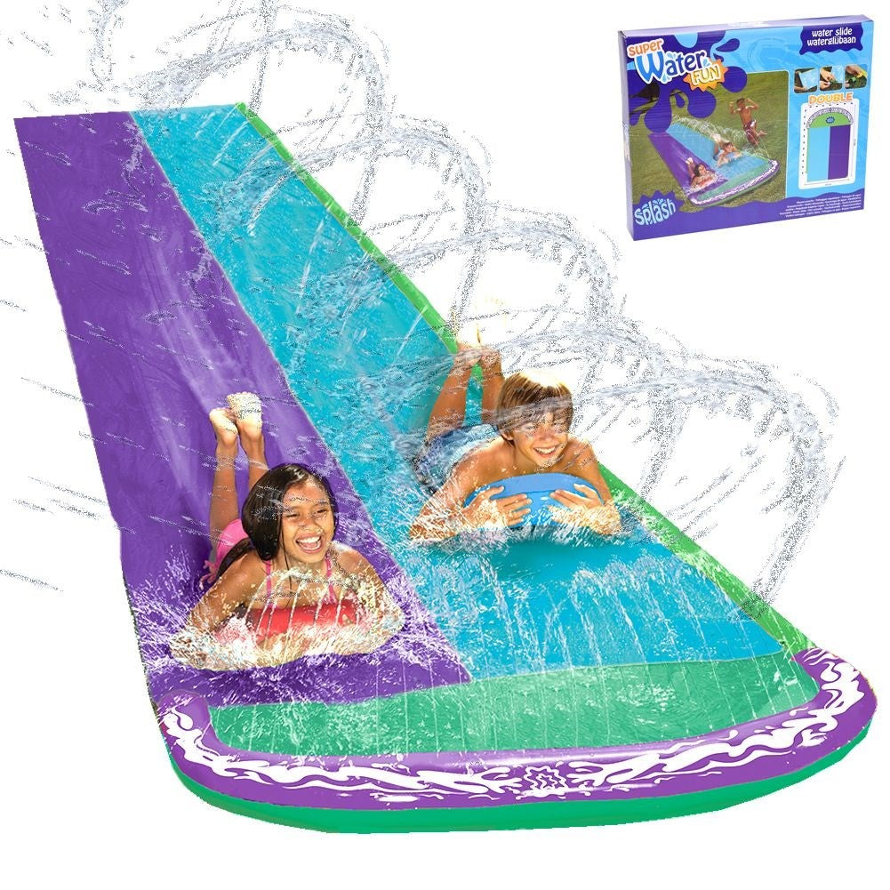 Double water slide for the Garden
