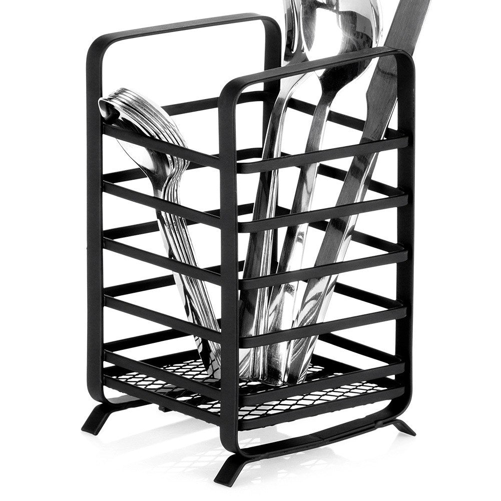 Drainer cutlery stand metal black MISTY 17.5 cm