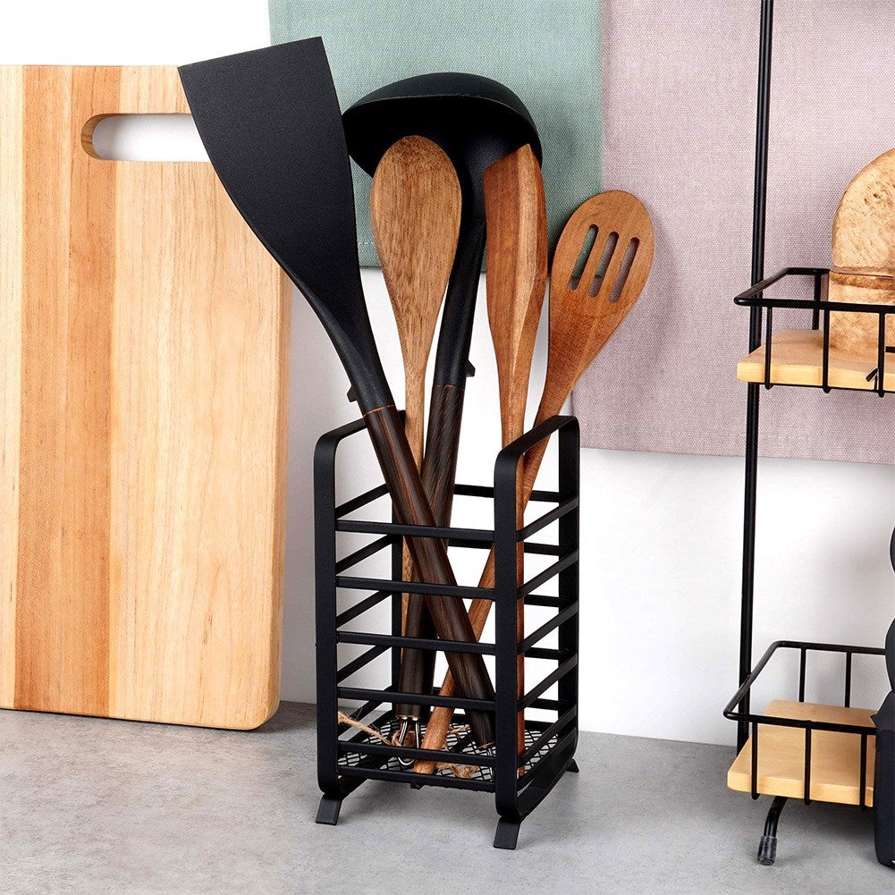 Drainer cutlery stand metal black MISTY 17.5 cm