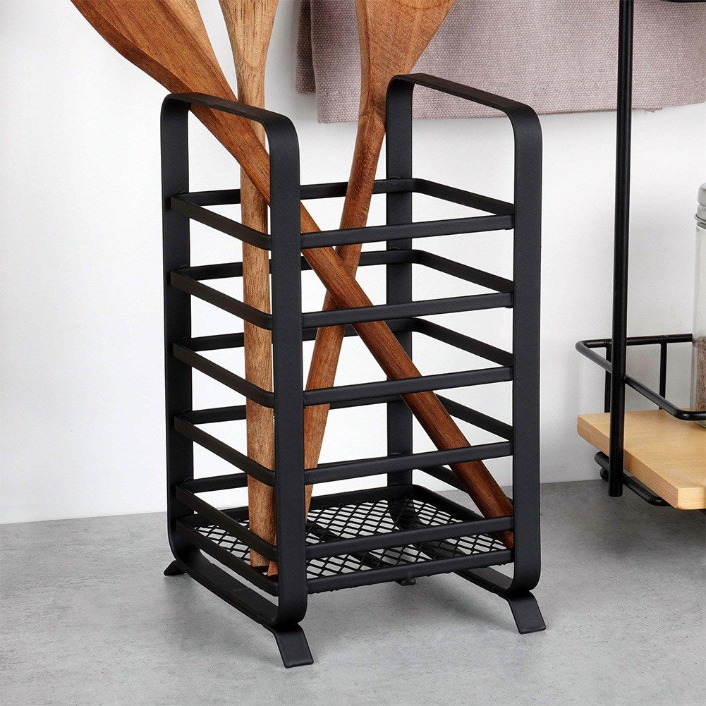 Drainer cutlery stand metal black MISTY 17.5 cm