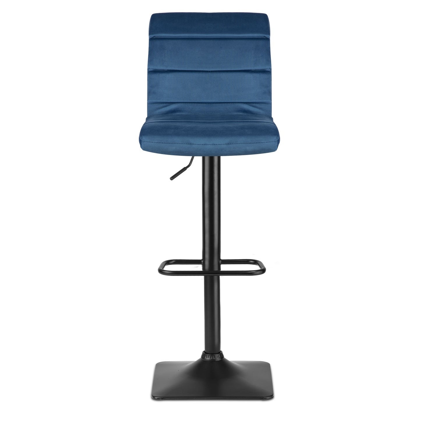 Drava blue bar stool with backrest