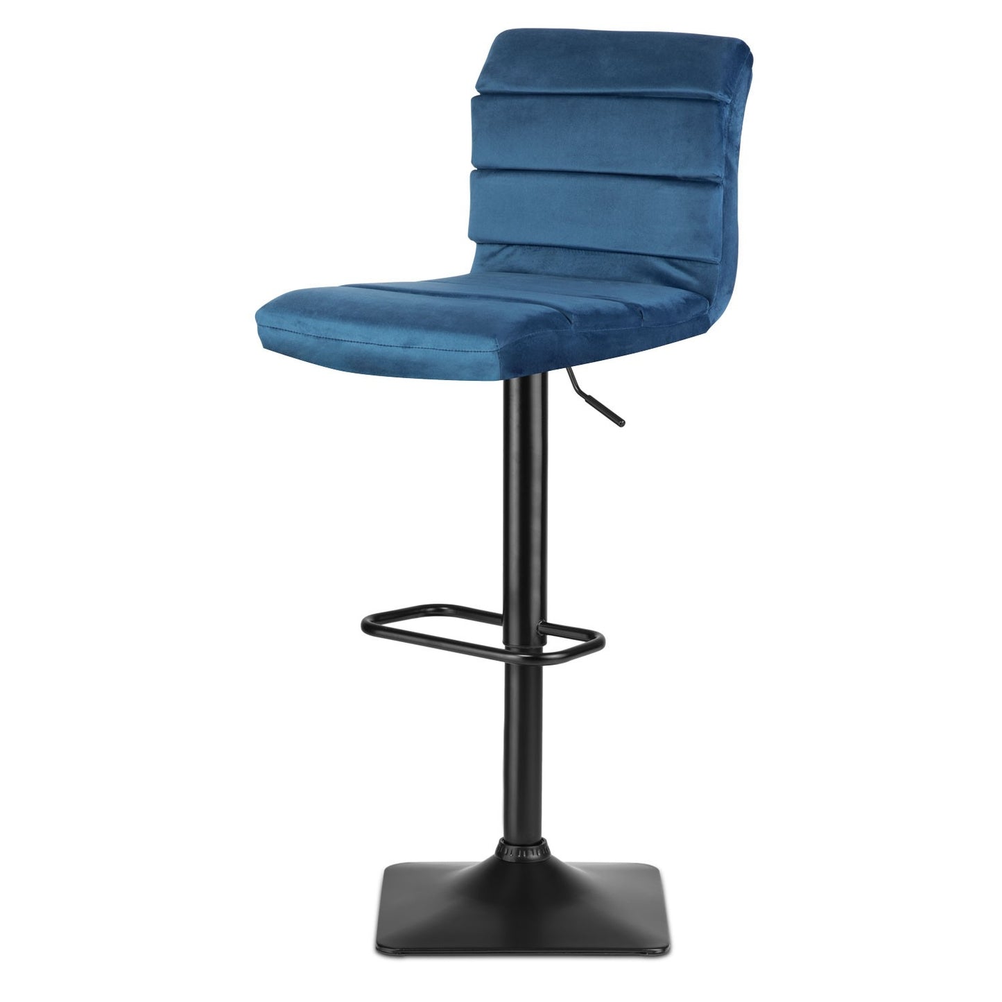 Drava blue bar stool with backrest