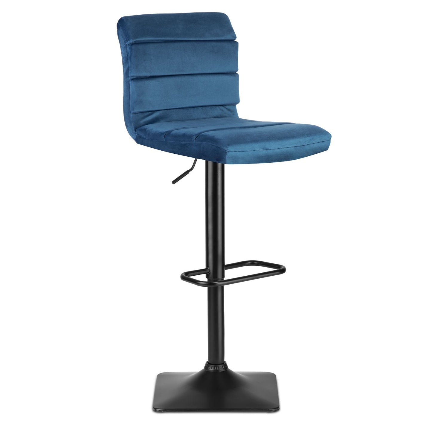 Drava blue bar stool with backrest