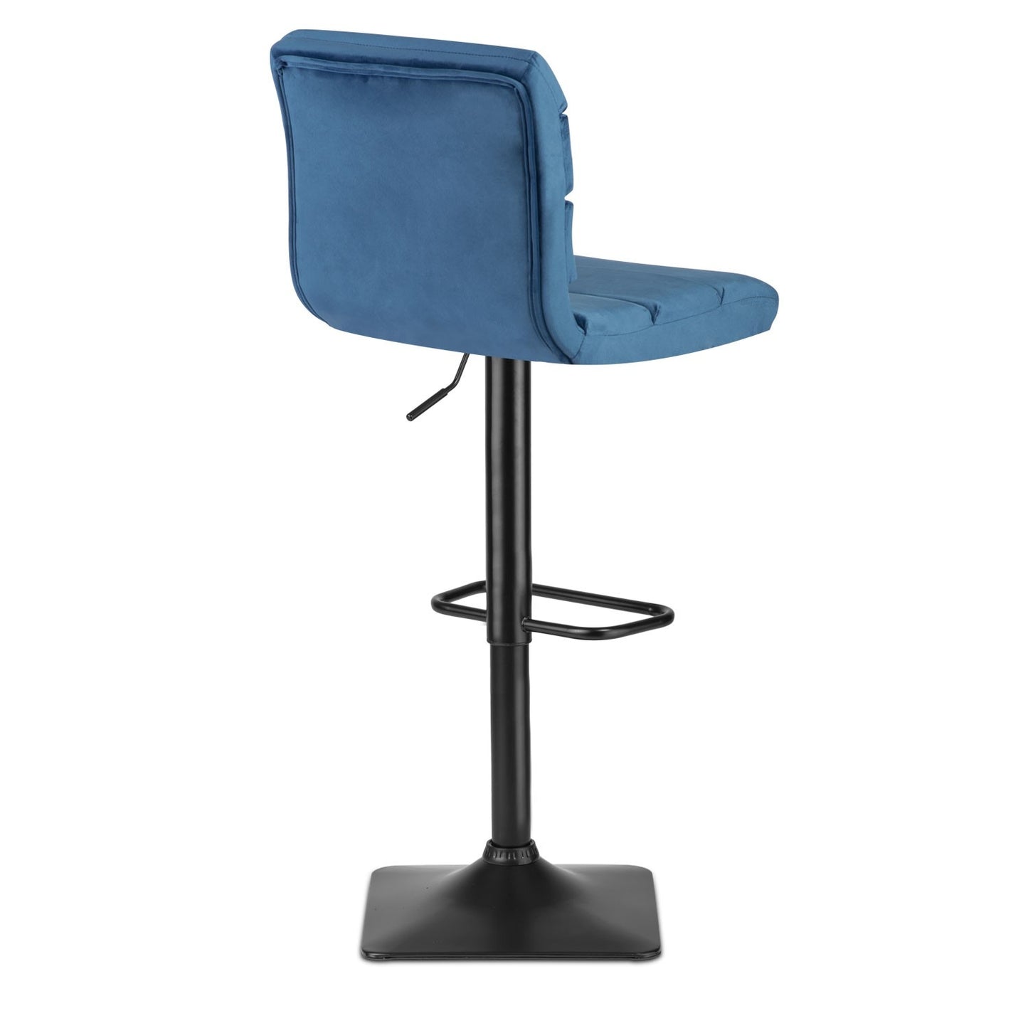 Drava blue bar stool with backrest