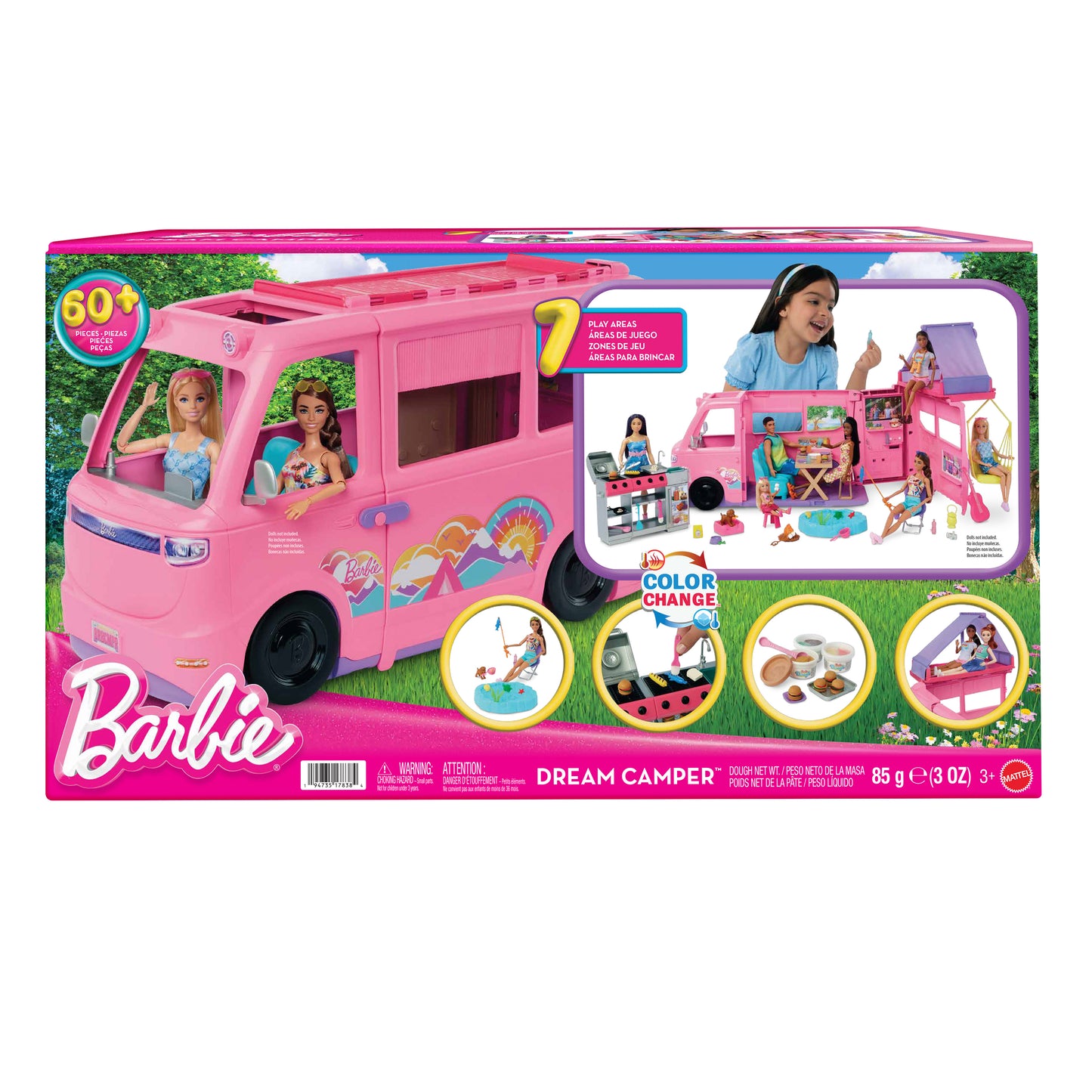 Barbie Dream Camper with 7 Play Areas & 60+ Accessories
