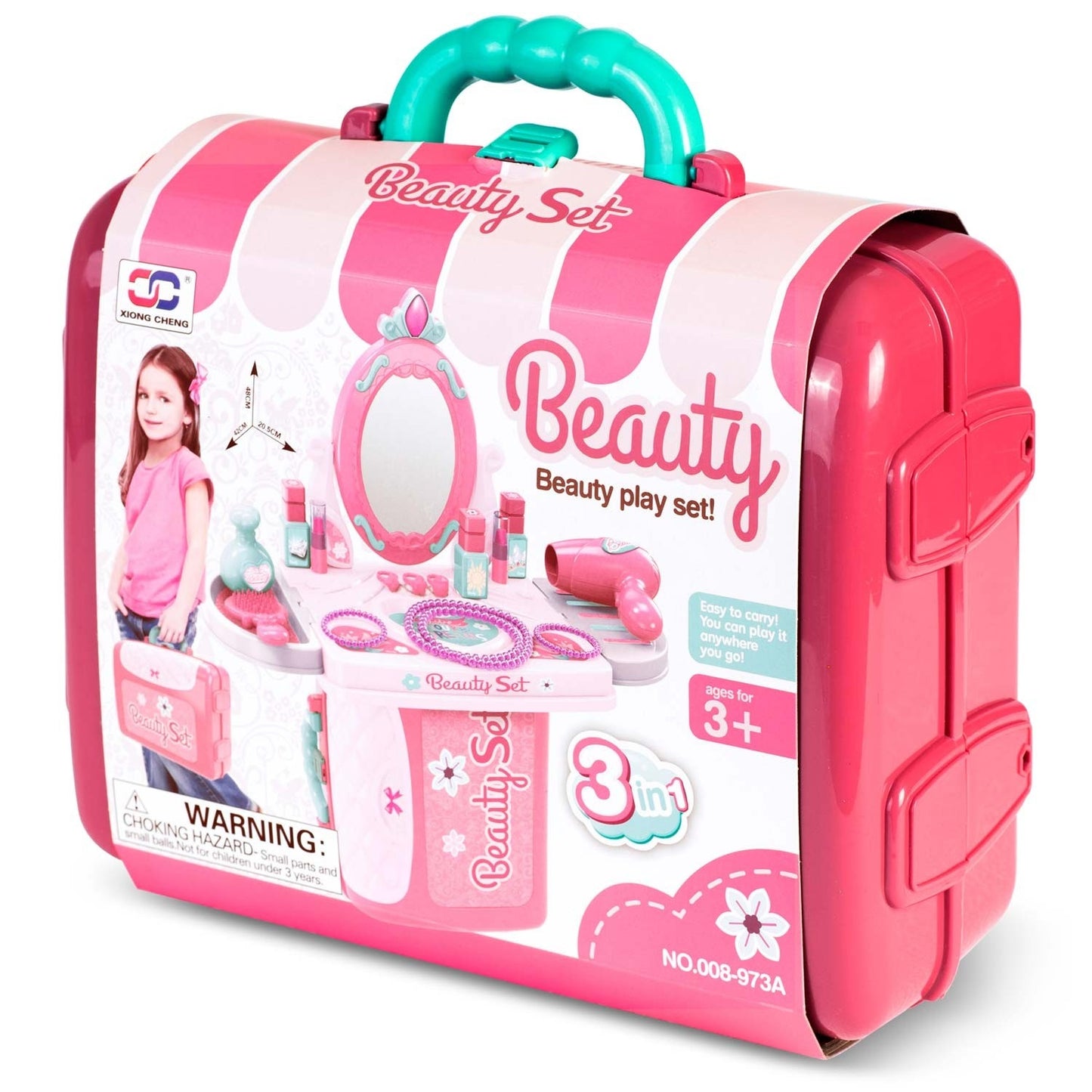 Dressing table and make-up bag for girls with mirror, Ricokids 773300