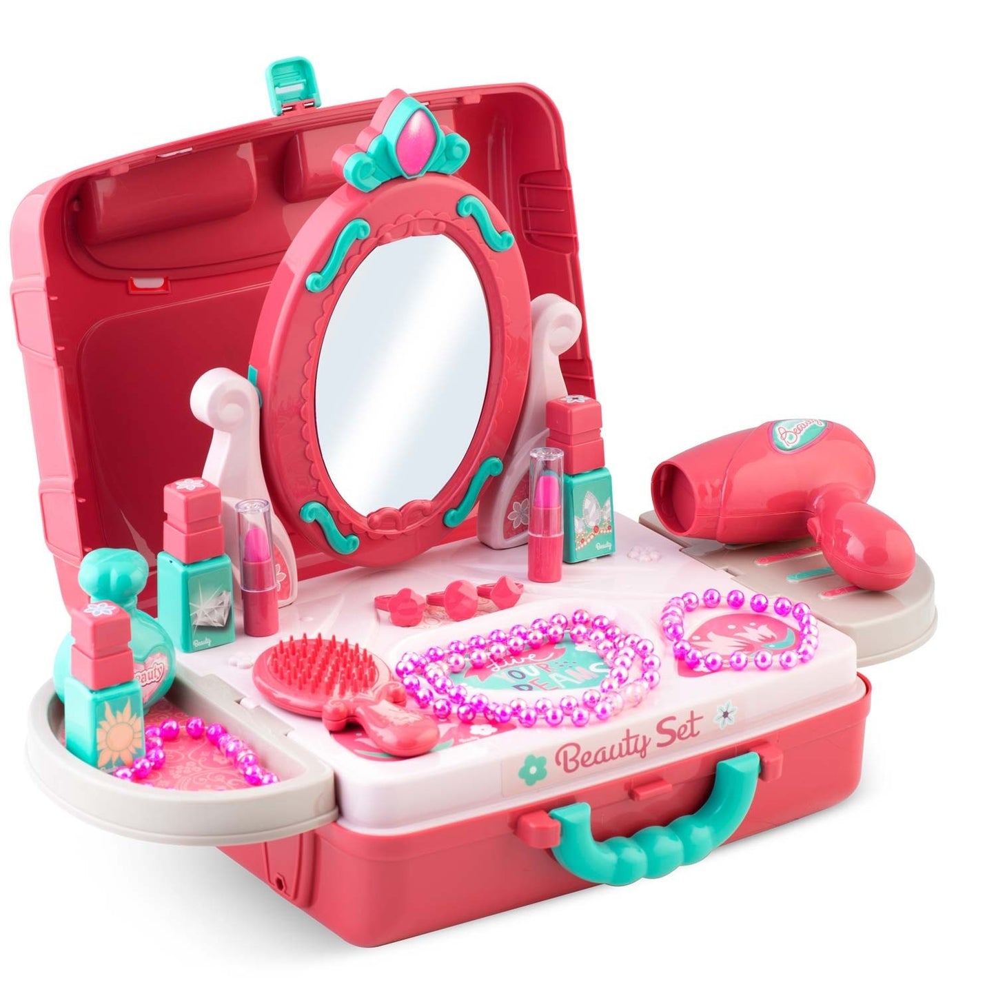 Dressing table and make-up bag for girls with mirror, Ricokids 773300