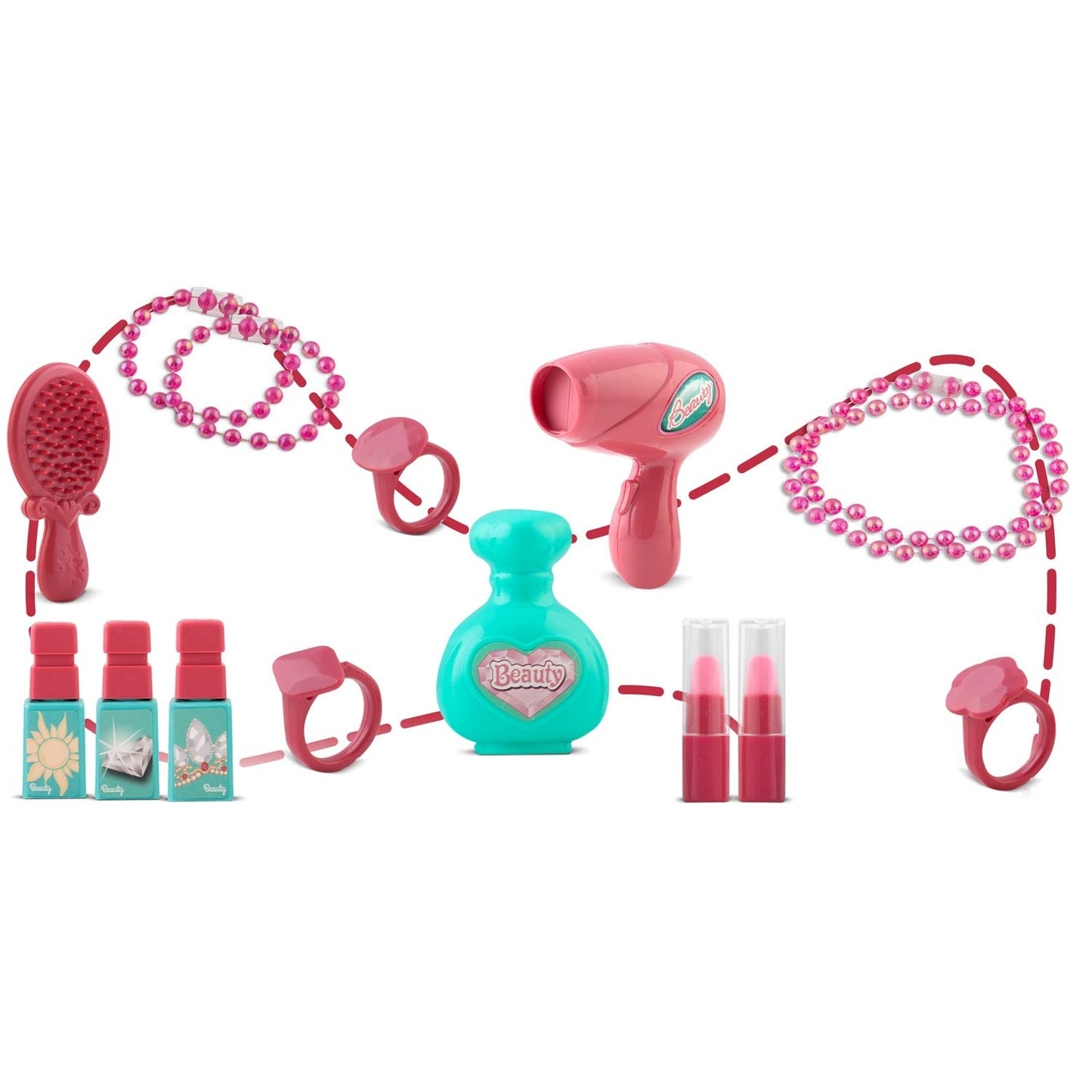 Dressing table and make-up bag for girls with mirror, Ricokids 773300