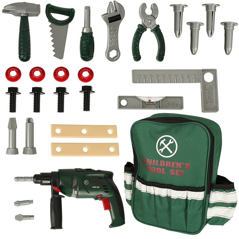 Drill workshop tools in backpack 27el.