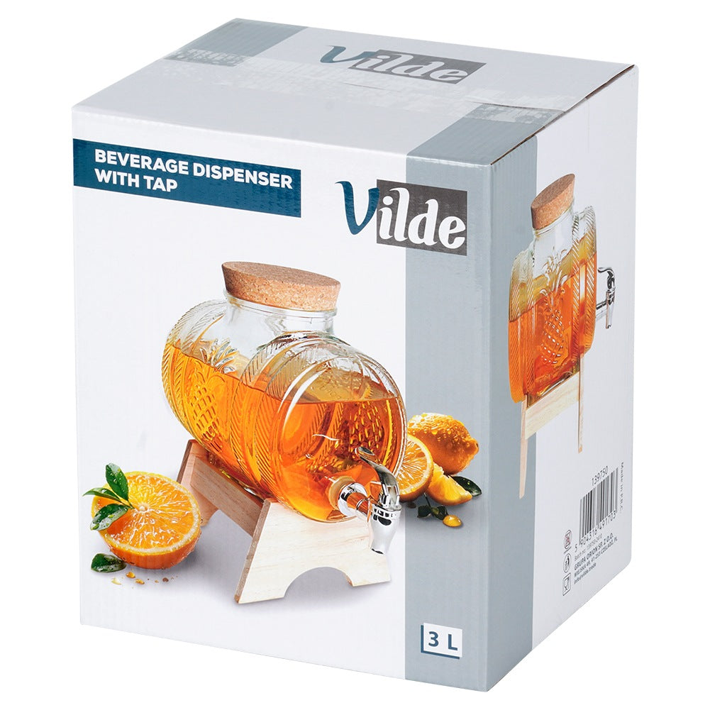 Drinking jar with tap and stand 3 l