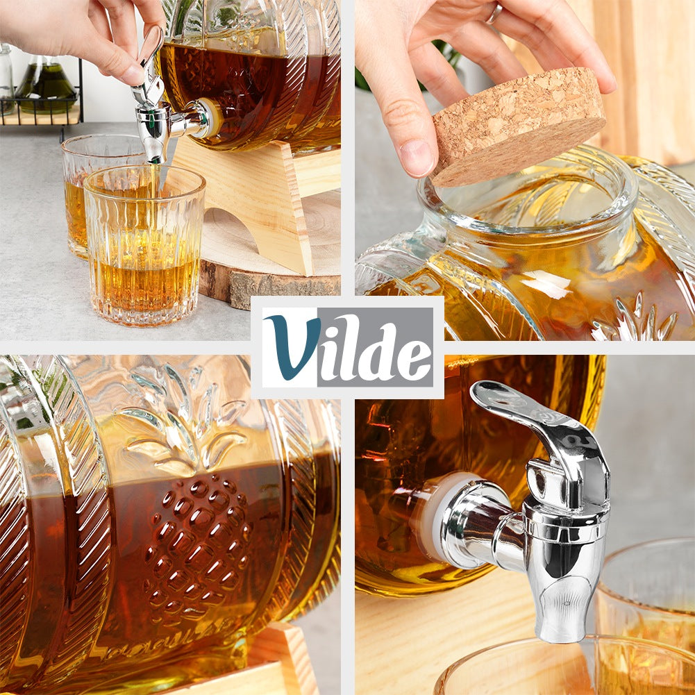 Drinking jar with tap and stand 3 l