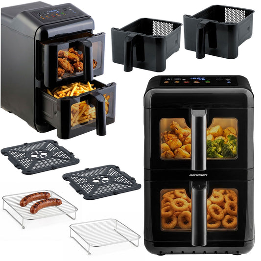 Dual Chamber Air Fryer, 11.6L, 3000W, Touchscreen
