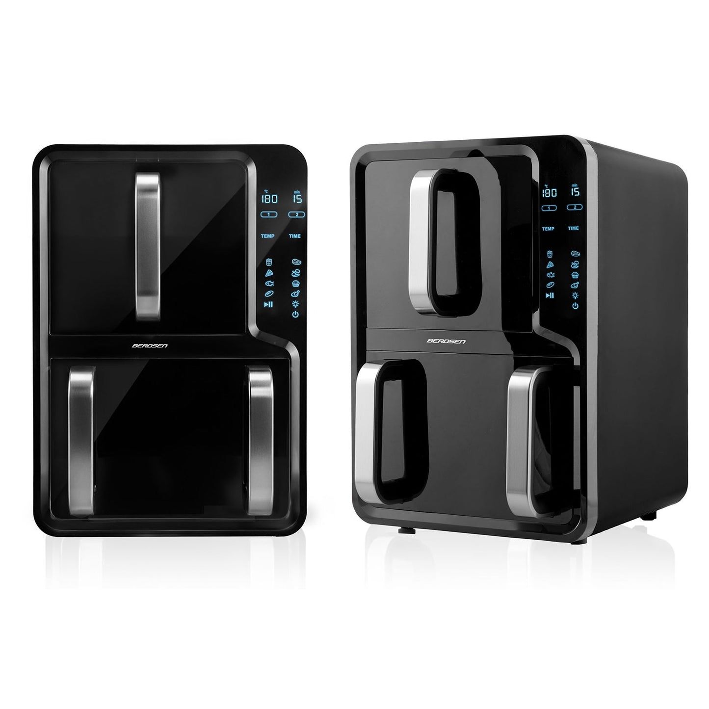 Dual-Chamber Air Fryer, 12L Capacity, 2800W Power