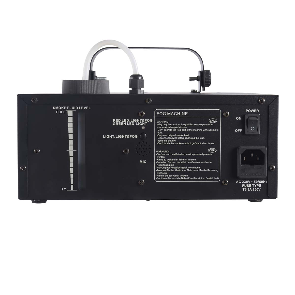 Dual Matrix RGB LED Light & Fog Machine, 1L Tank, Remote