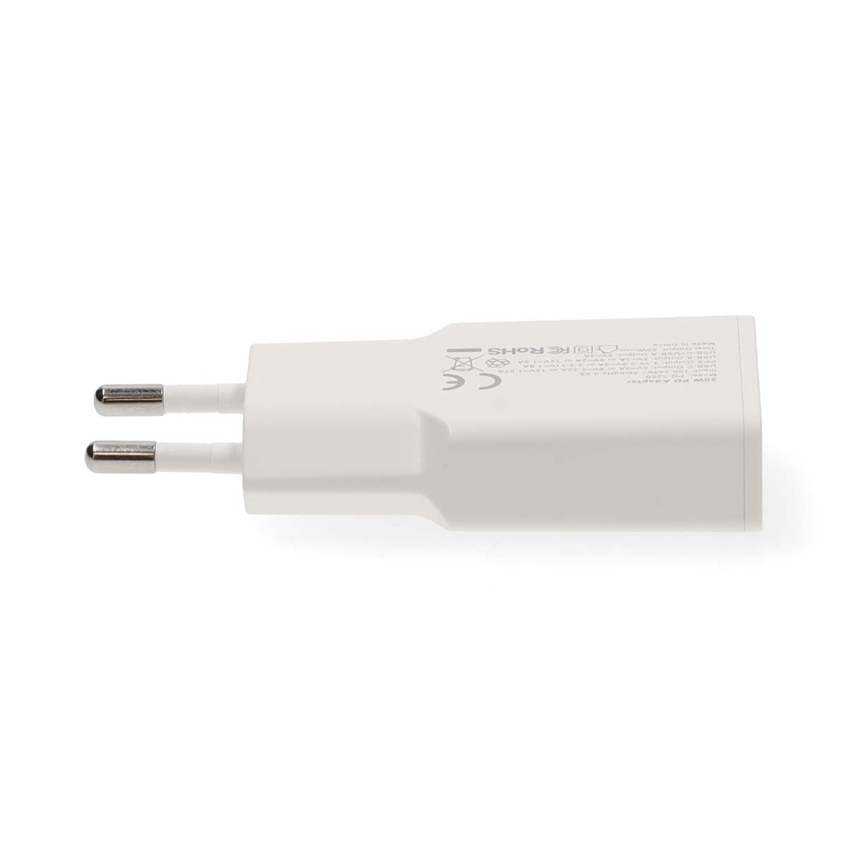 Dual Port GaN Wall Charger, 30W PD, USB-A/C, 1.5m Cable