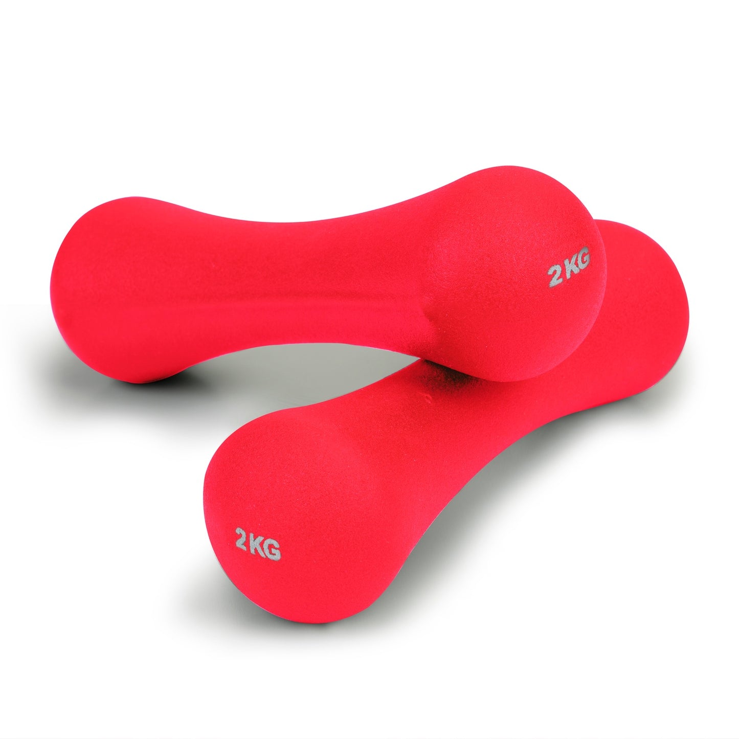 Dumbbells neoprene weights fitness set 2x2 kg
