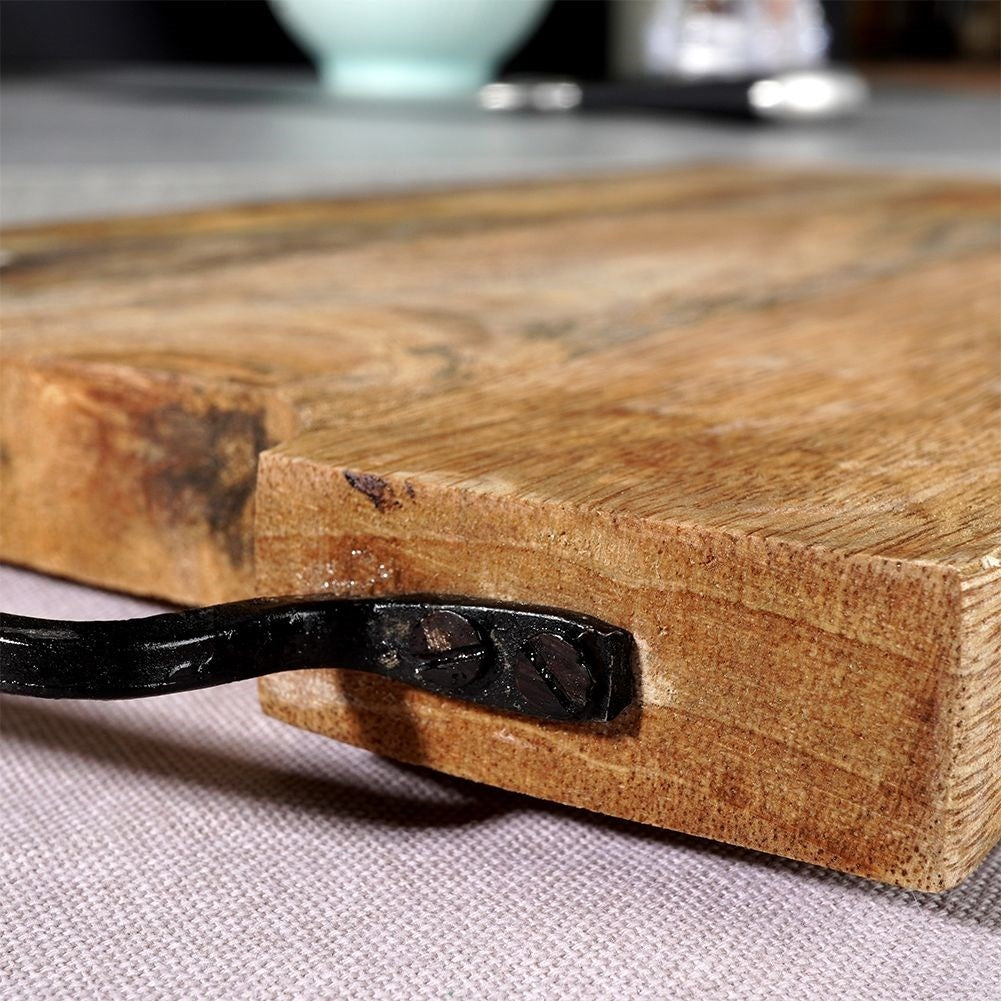 Durable Cutting Board in Mango Wood with Comfortable Handle