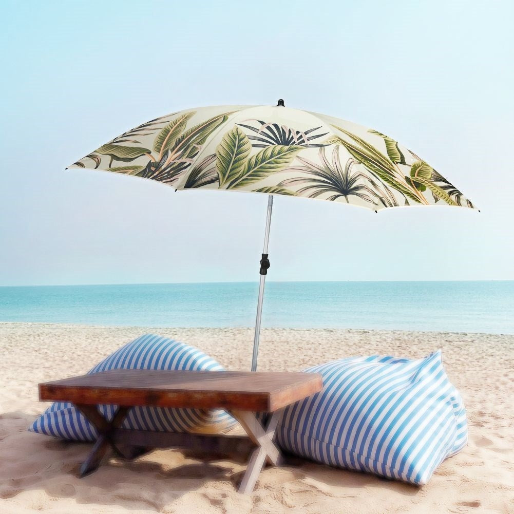 Durable Parasol with Trendy Leaf Pattern for Beach/Garden