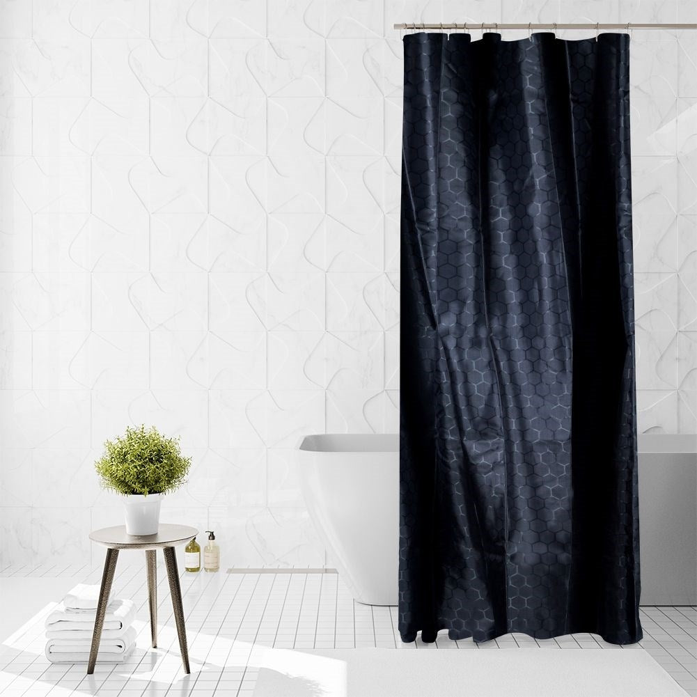 Durable Shower Curtain with 12 Hooks for Privacy and Protection