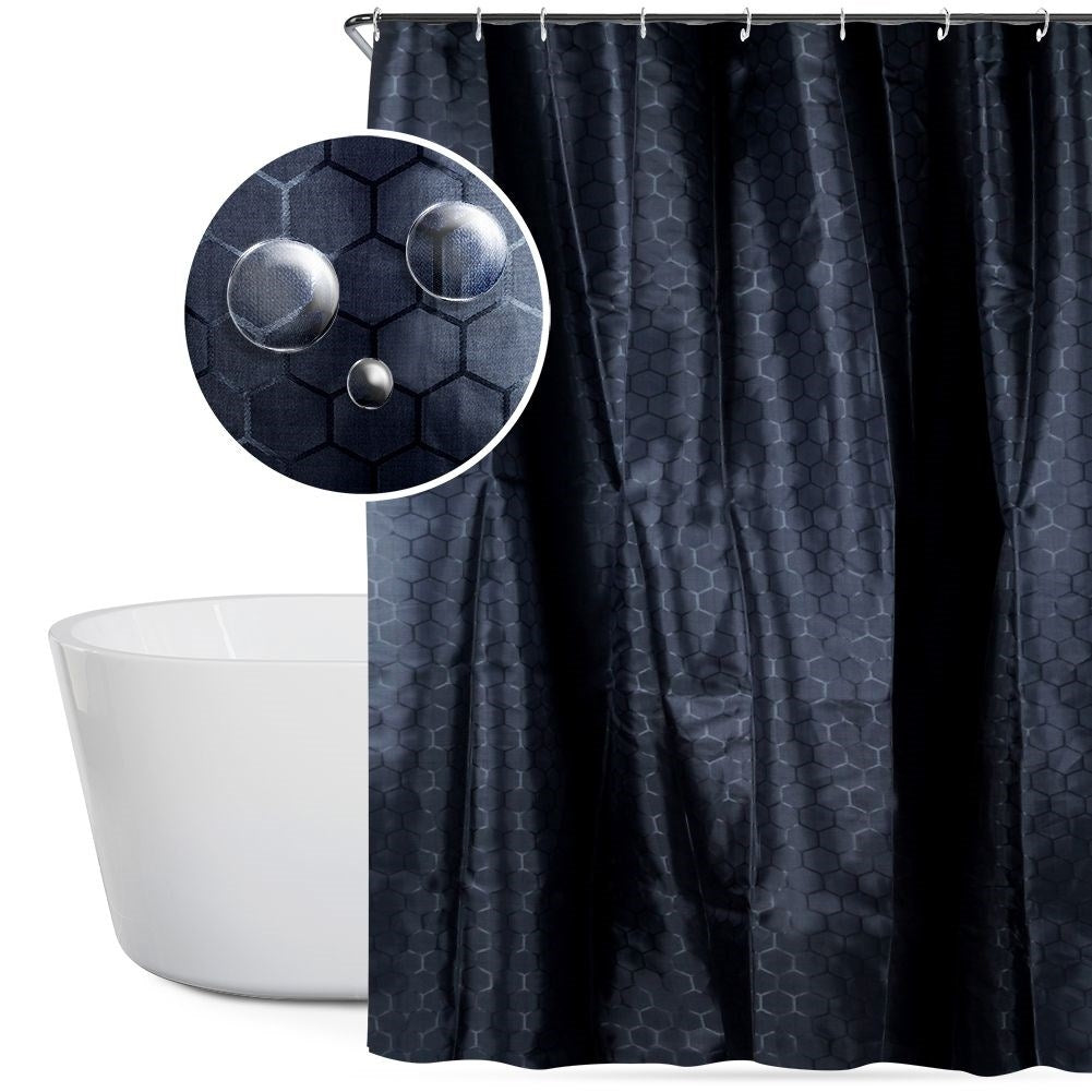 Durable Shower Curtain with 12 Hooks for Privacy and Protection
