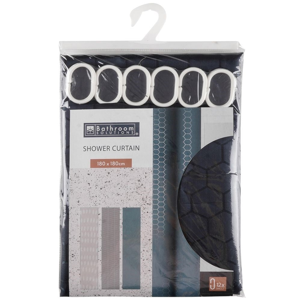 Durable Shower Curtain with 12 Hooks for Privacy and Protection