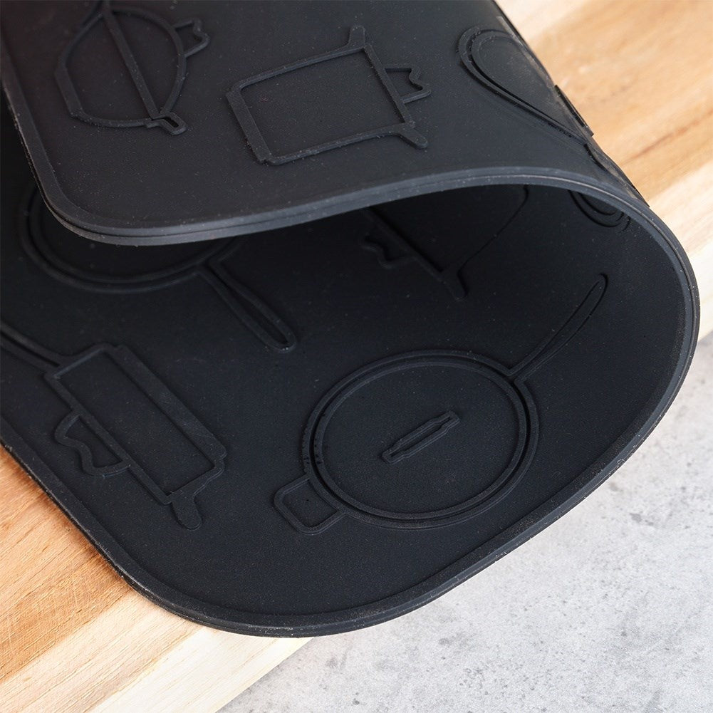 Durable Silicone Pad: Protects the Kitchen Counter from Hot Vessels