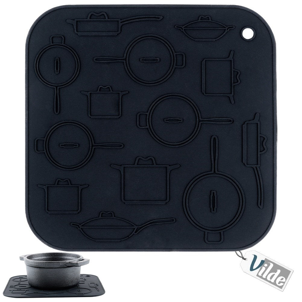 Durable Silicone Pad: Protects the Kitchen Counter from Hot Vessels