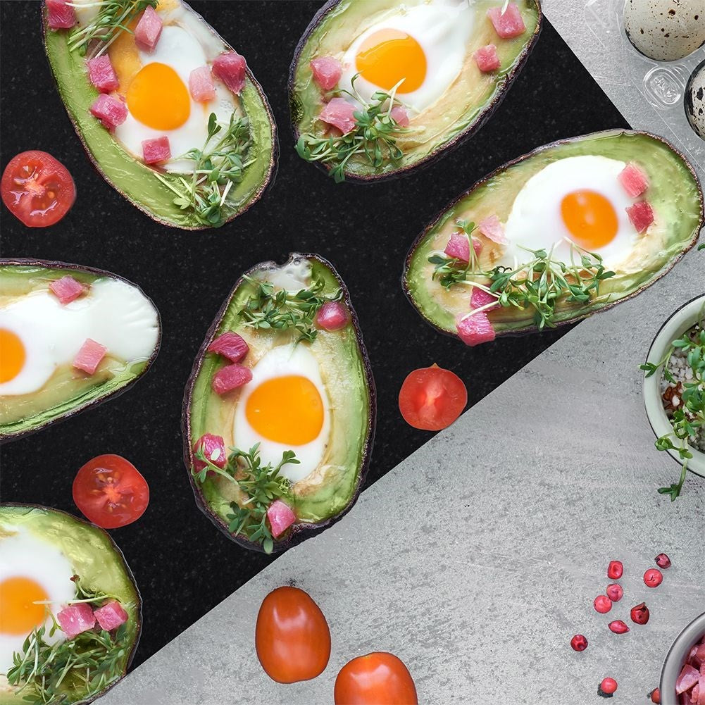 Durable black marble cutting board for cooking and serving