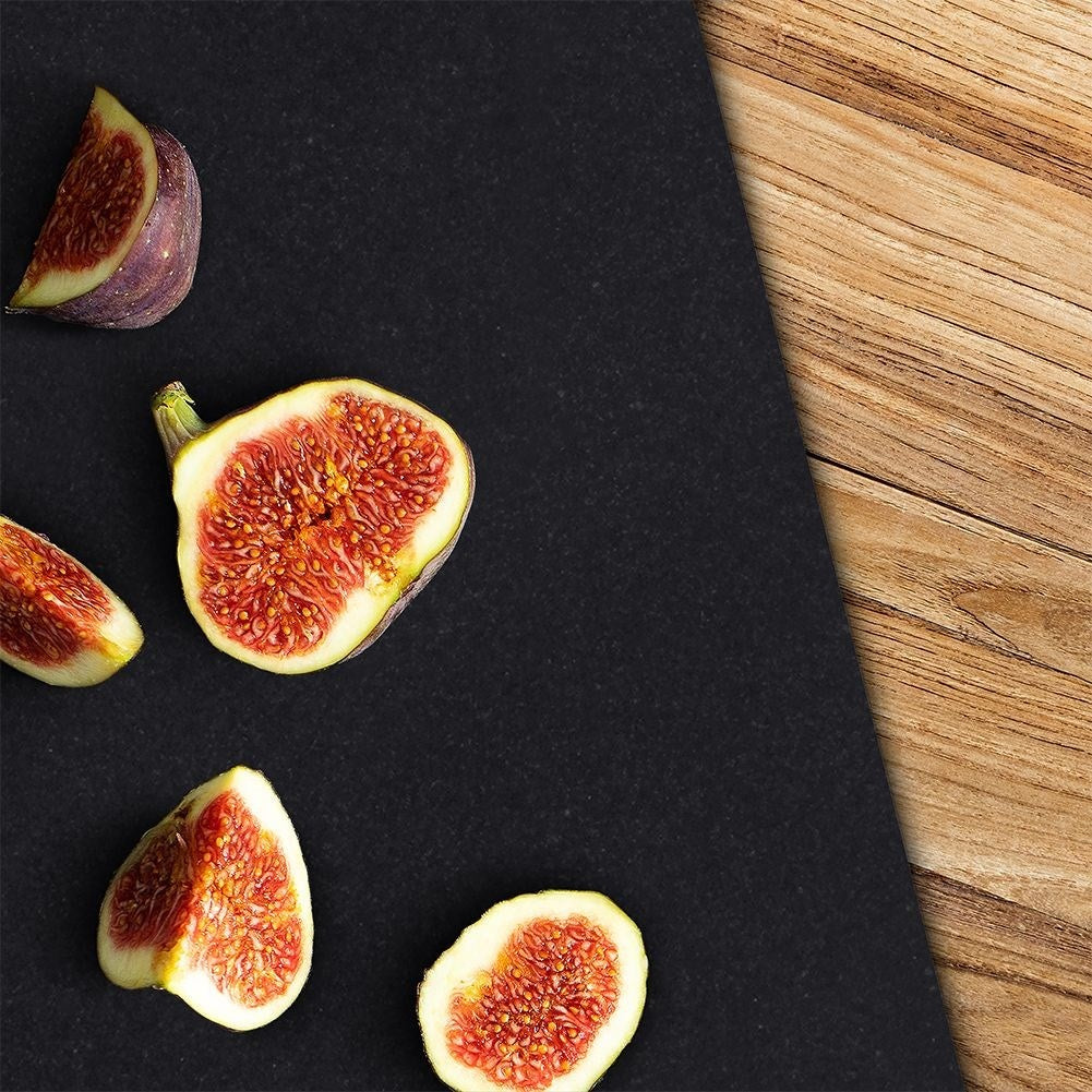 Durable black marble cutting board for cooking and serving