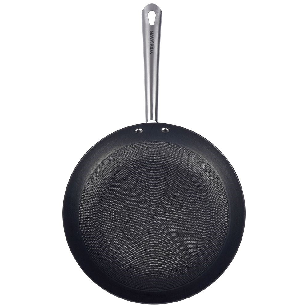 Durable cast iron pan with non-stick for frying and oven