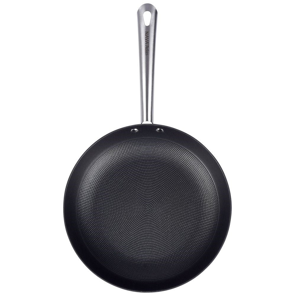 Durable cast iron pan with non-stick for frying & oven