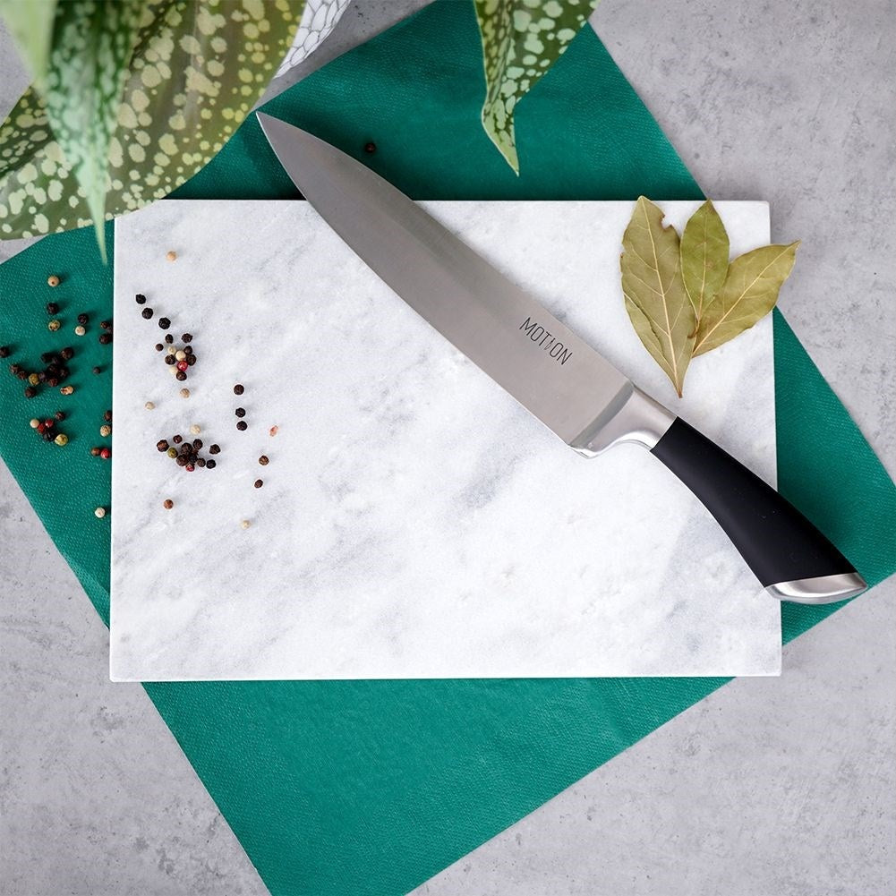 Durable cutting board in gray marble for cutting and serving