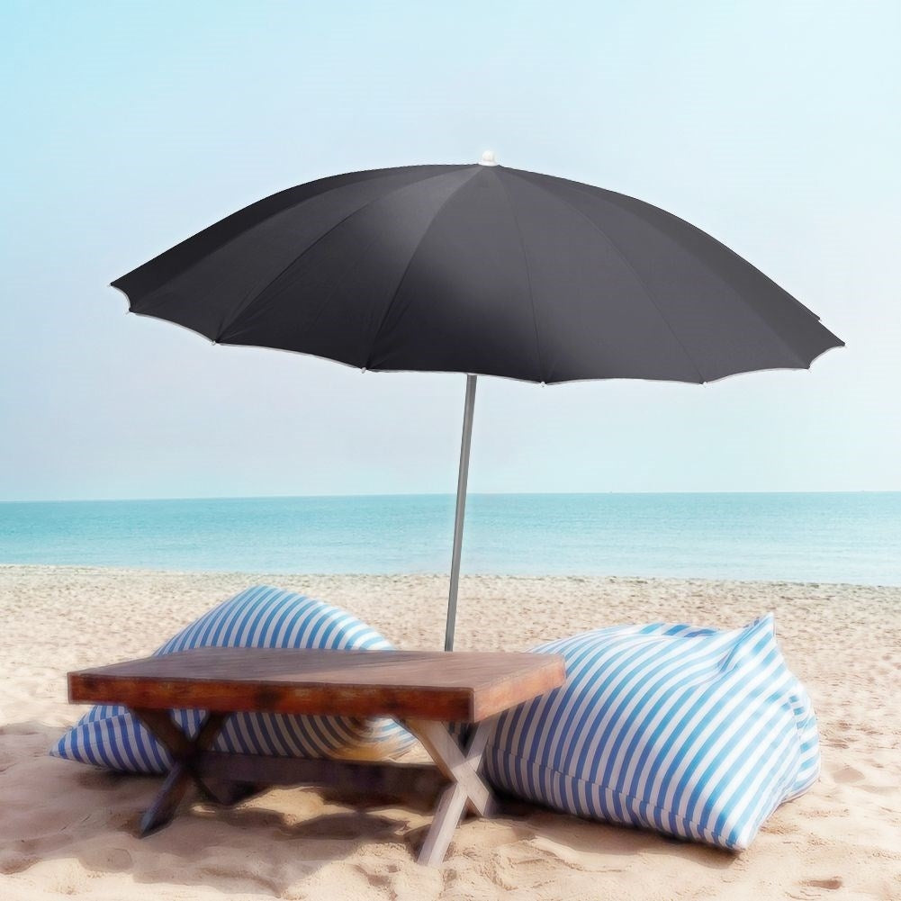 Durable garden parasol with adjustable height and tilt