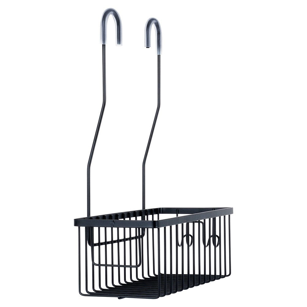 Durable metal shelf for shower faucet - black and stylish