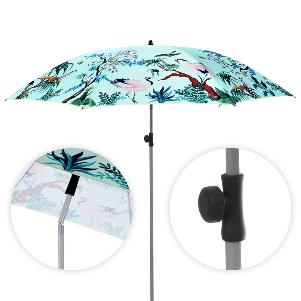 Durable parasol for beach and garden in beautiful colours