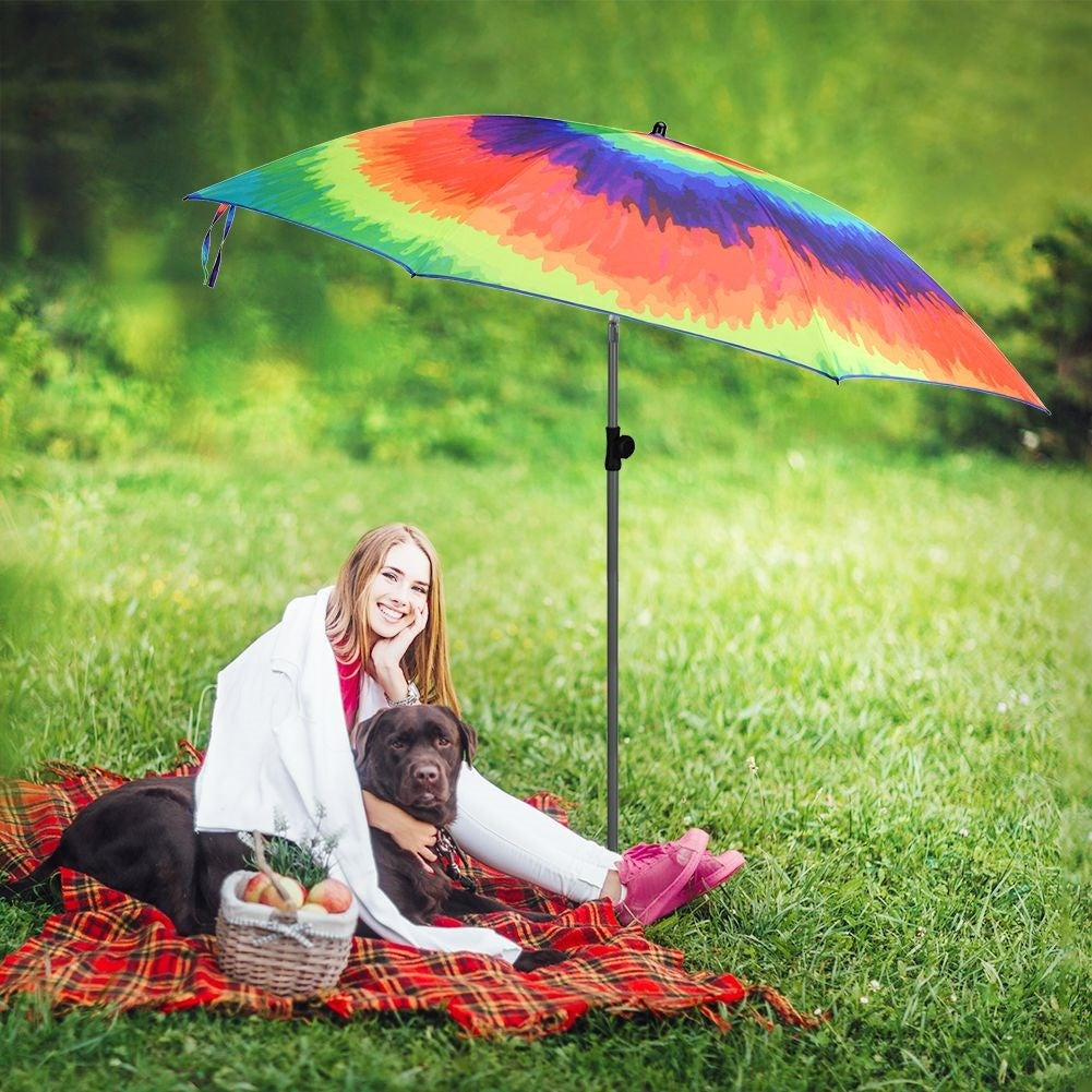 Durable parasol for beach and garden in beautiful colours