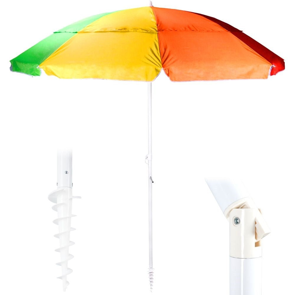 Durable parasol for beach and garden in beautiful colours