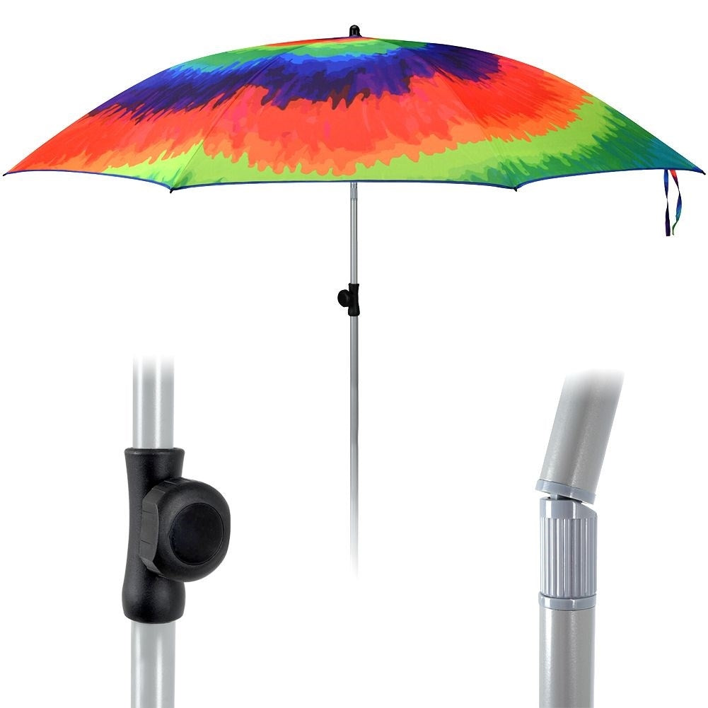 Durable parasol for beach and garden in beautiful colours