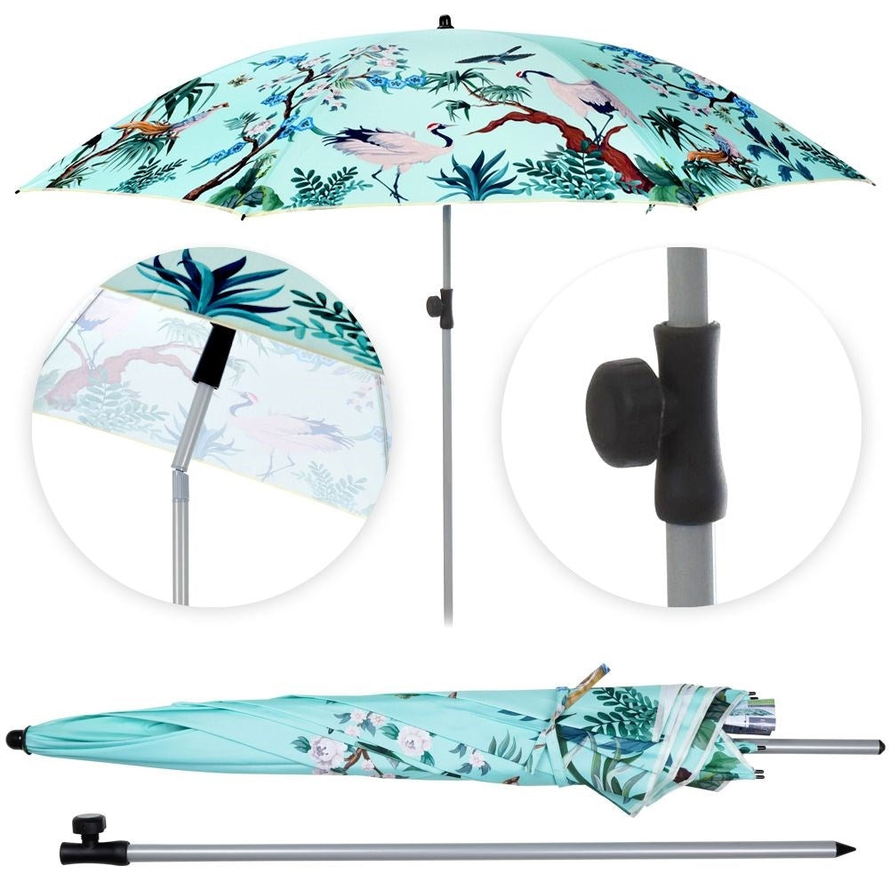 Durable parasol for beach and garden in beautiful colours
