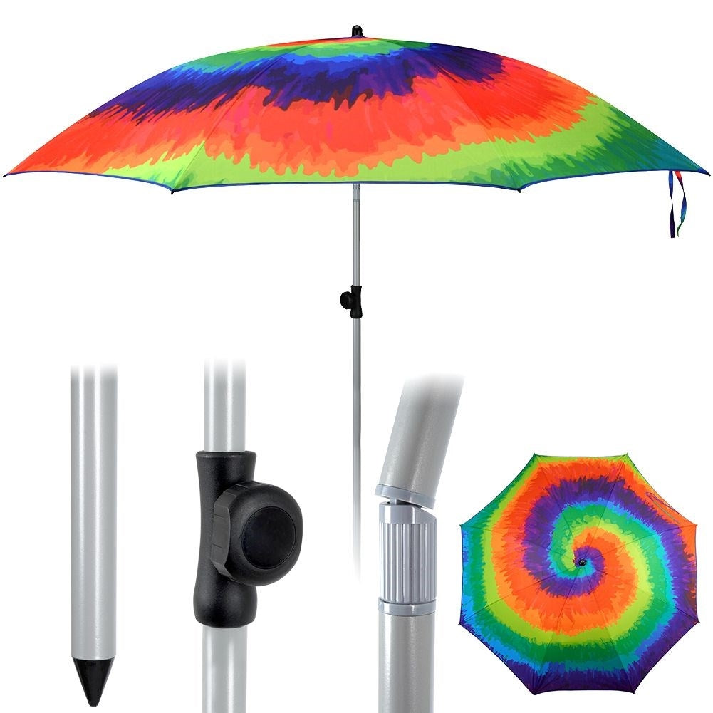 Durable parasol for beach and garden in beautiful colours