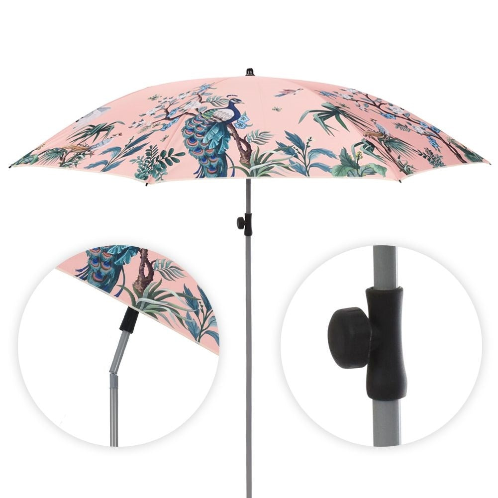 Durable parasol for beach/garden with adjustable stand