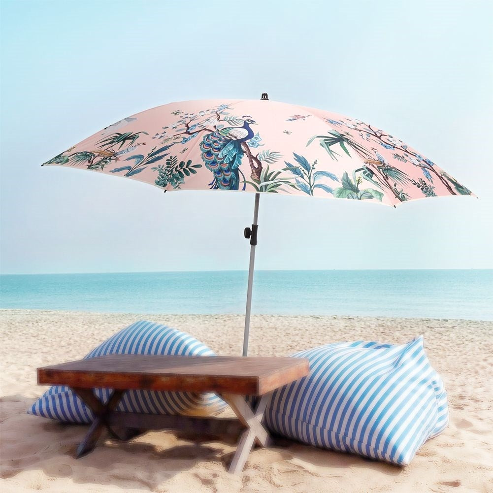 Durable parasol for beach/garden with adjustable stand