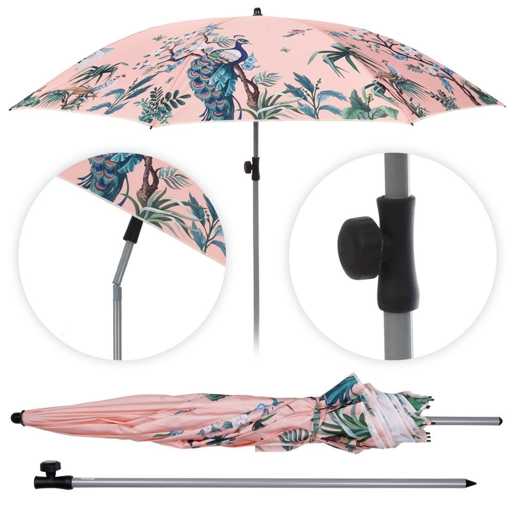 Durable parasol for beach/garden with adjustable stand