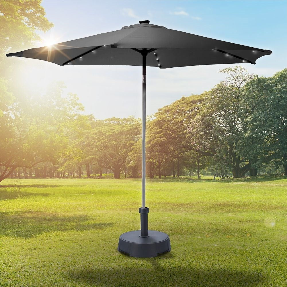 Durable parasol with LED and adjustable stand