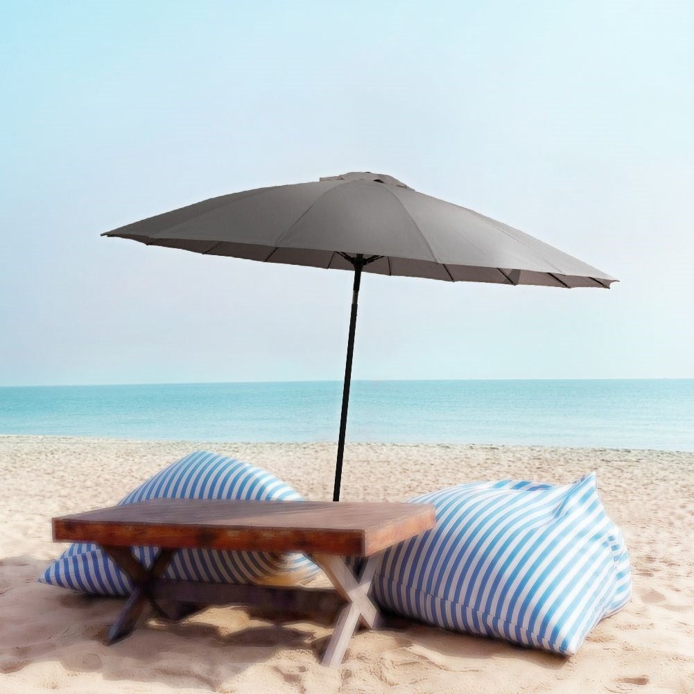 Durable parasol with adjustable frame and crank