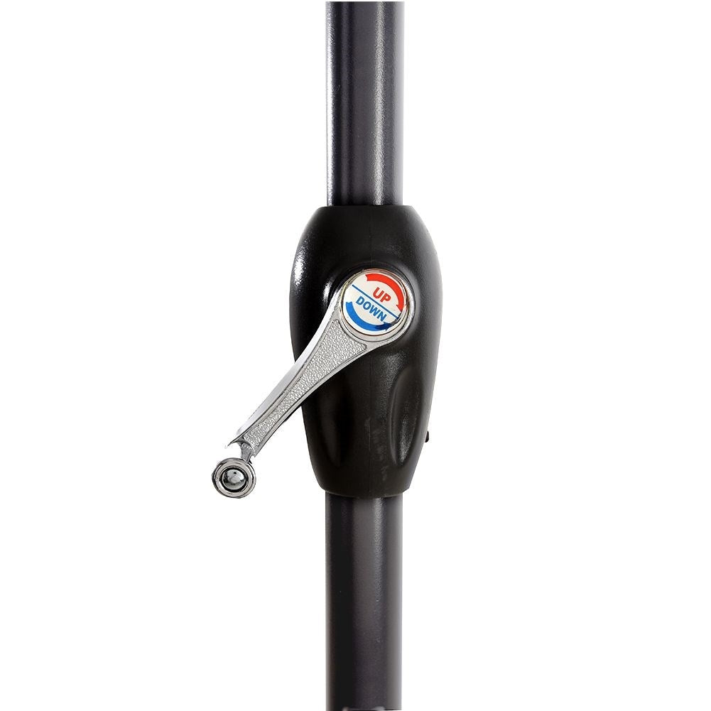 Durable parasol with adjustable frame and crank